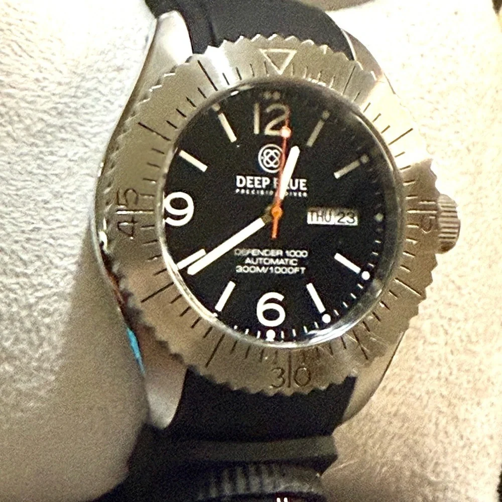 DEEP BLUE Defender Day Date Luxury Sport Dive Watch